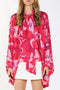 BUTTERFLY FUCHSIA BLOUSE